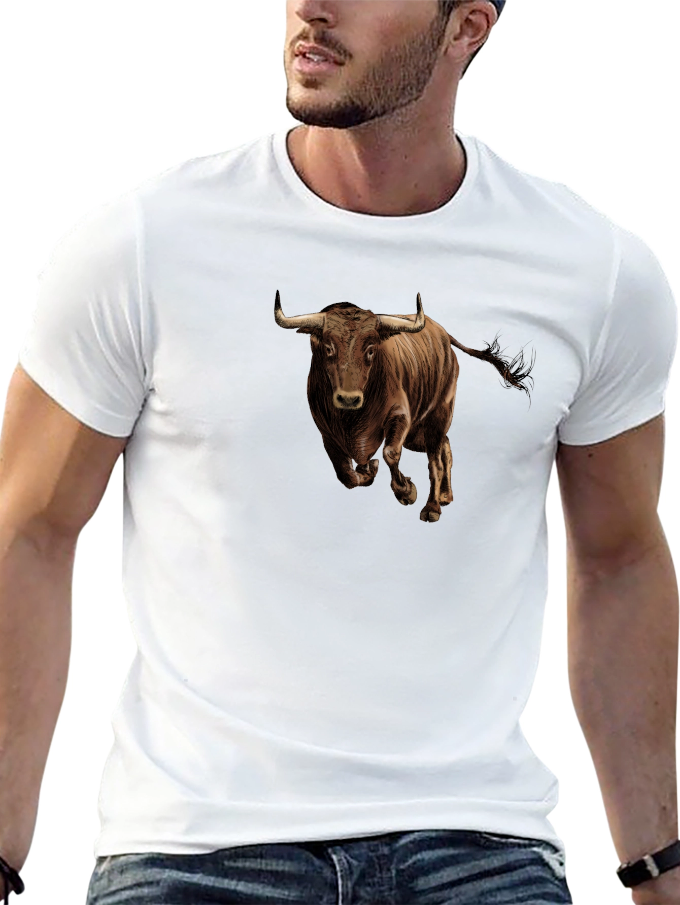 Bold Bull Graphic T-Shirt - Black