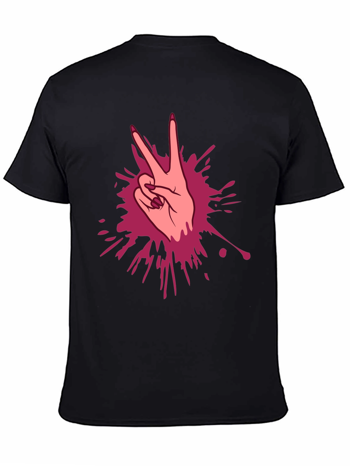 Peace Sign Hand Graphic T-Shirt