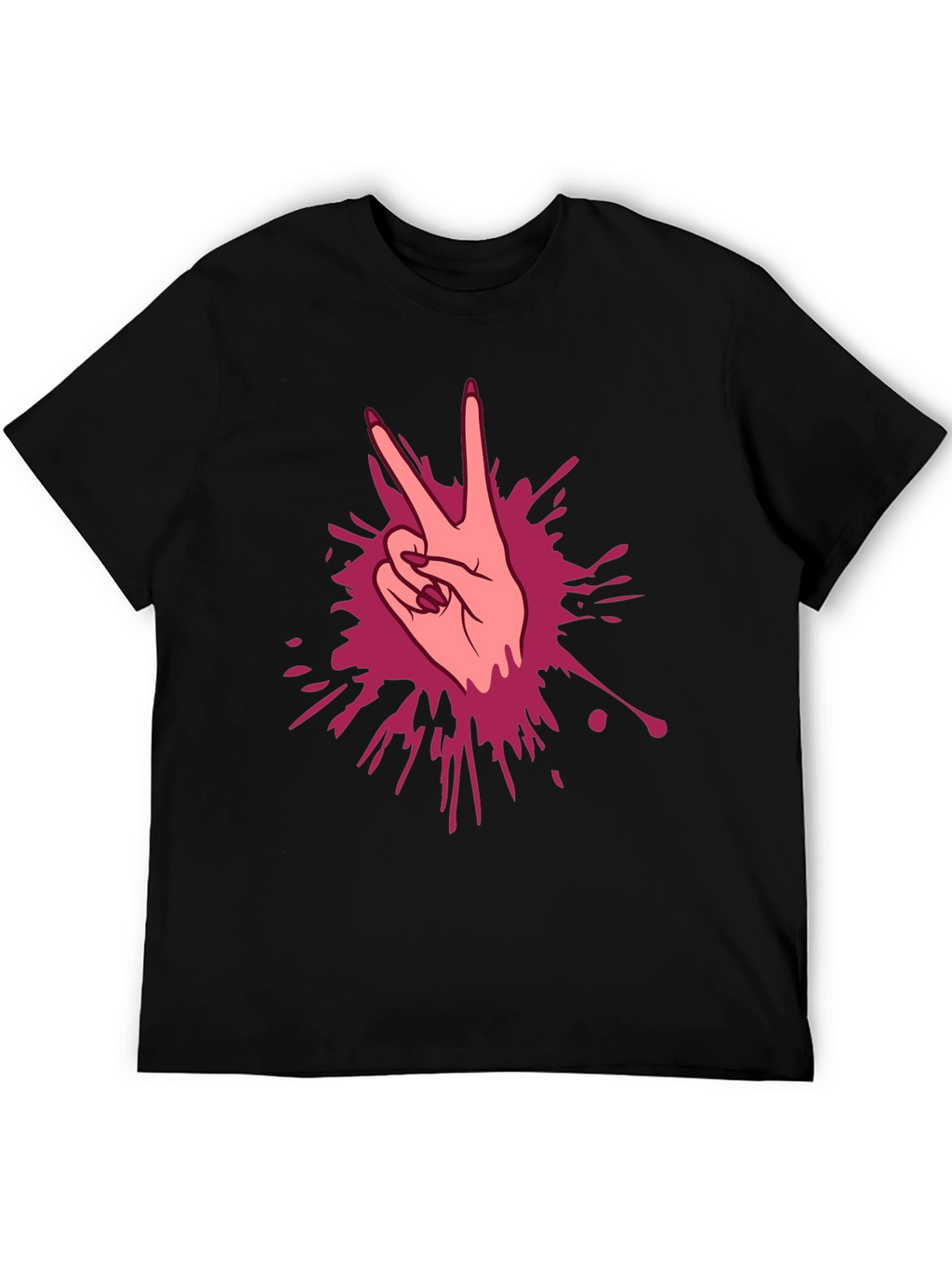 Peace Sign Hand Graphic T-Shirt