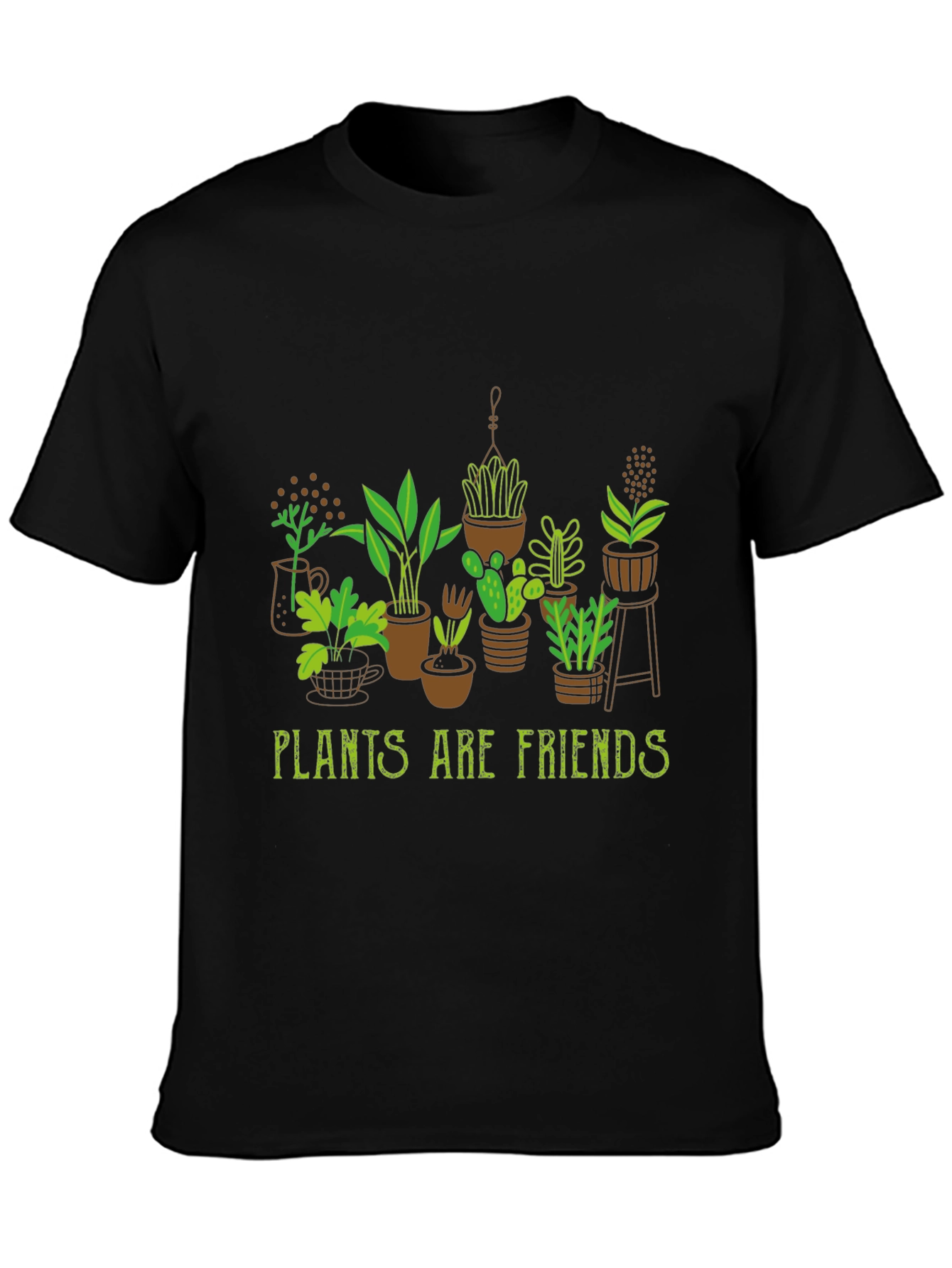 Plants are Friends Graphic Tee - Black