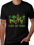 Plants are Friends Graphic Tee - Black