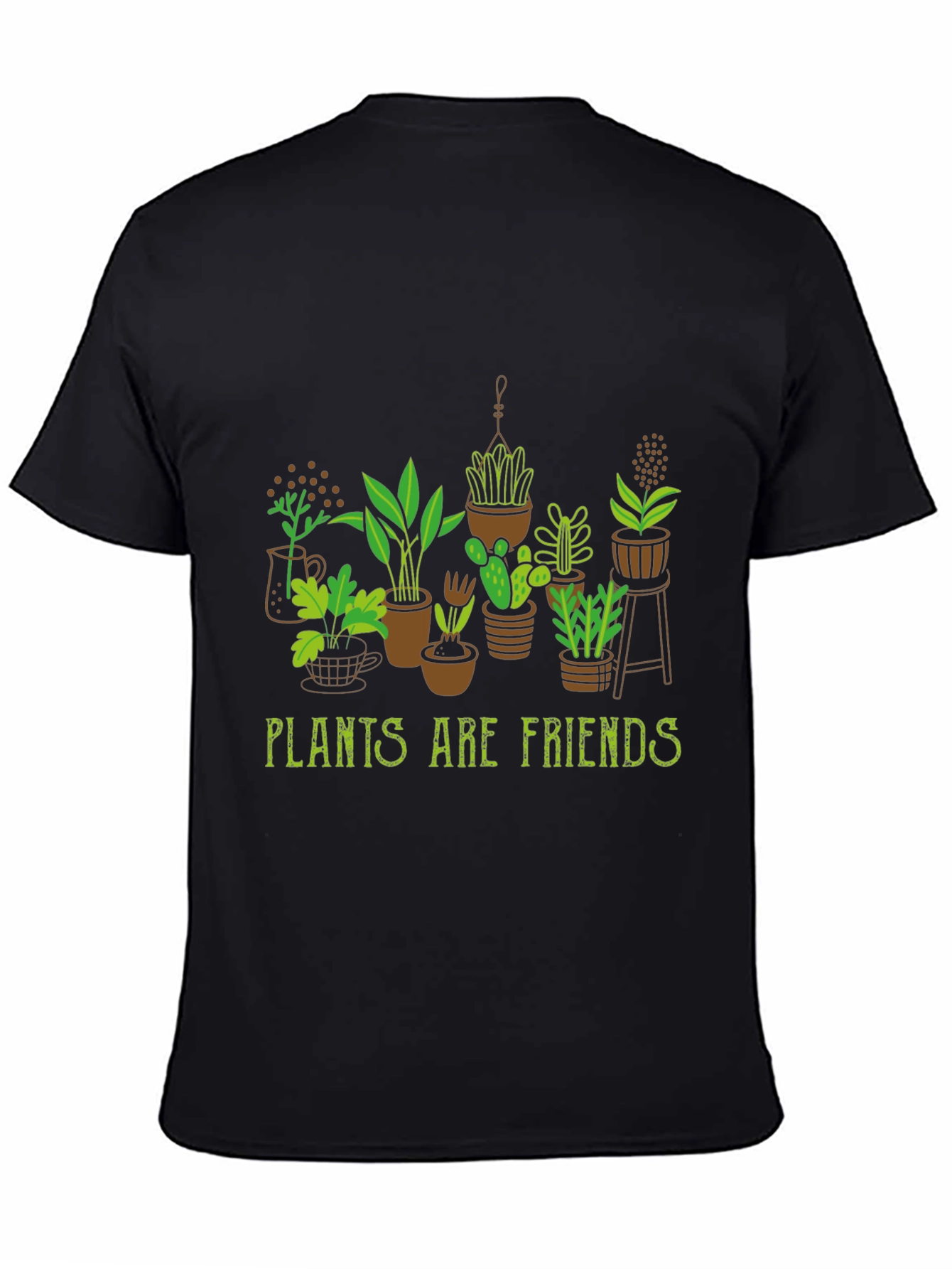 Plants are Friends Graphic Tee - Black