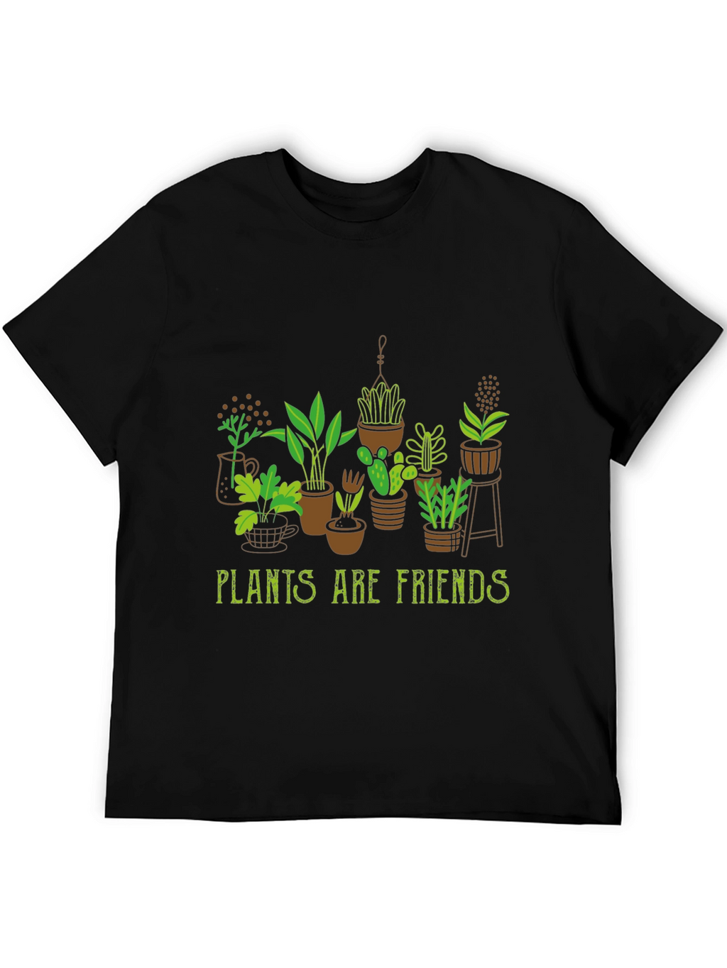 Plants are Friends Graphic Tee - Black
