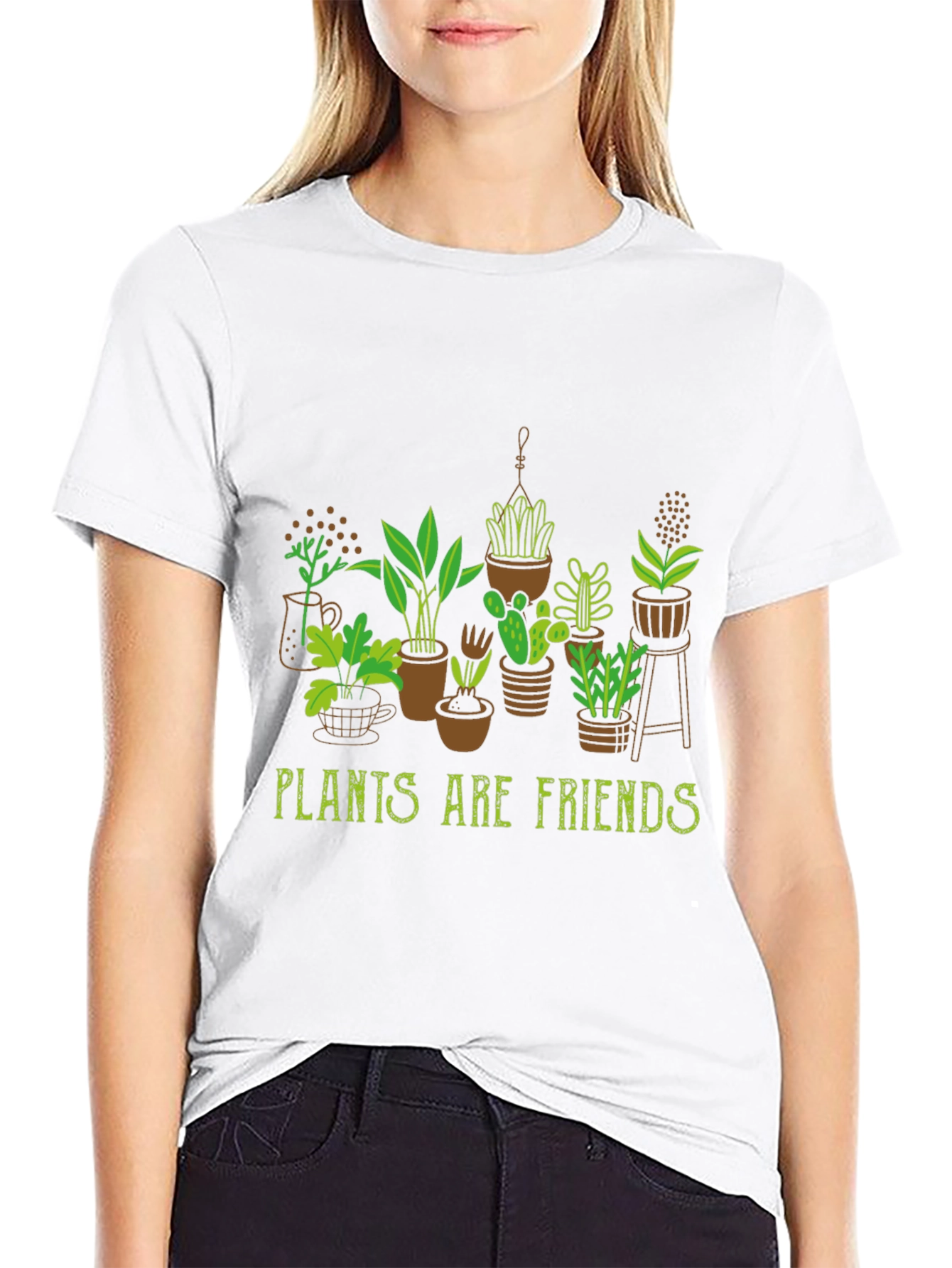 Plants are Friends Graphic Tee - Black