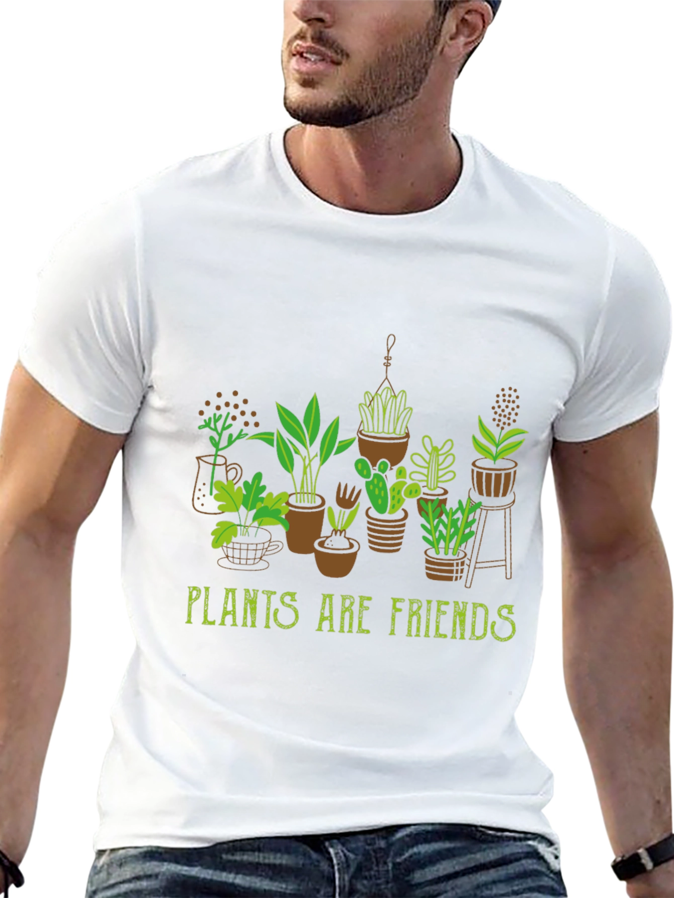 Plants are Friends Graphic Tee - Black
