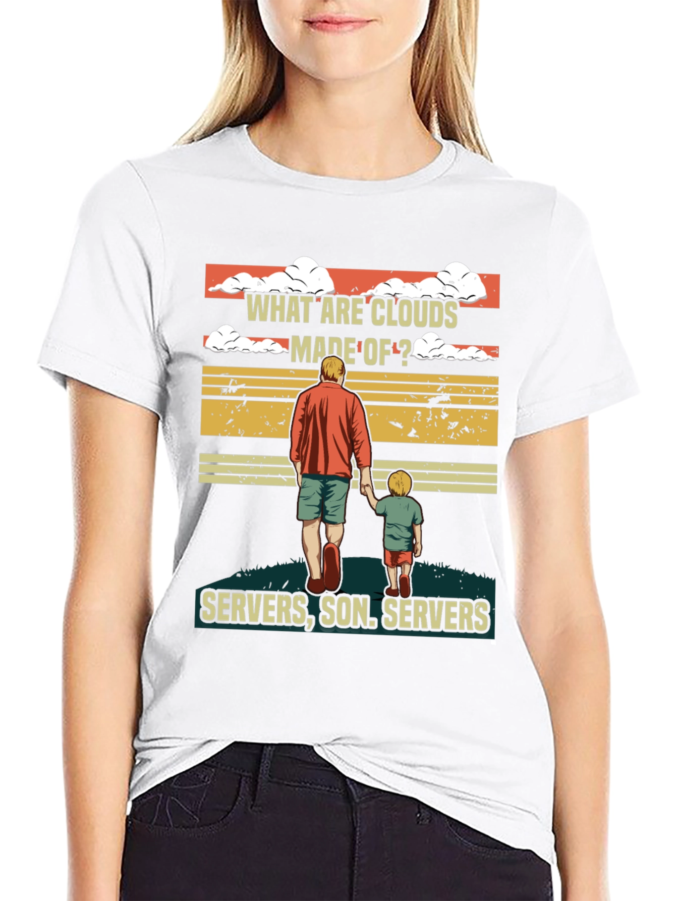 What Are Clouds Made Of T-Shirt - Servers Son