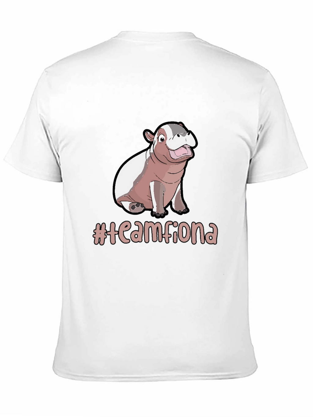 Team Fiona Hippo T-Shirt -  Unisex Black Tee