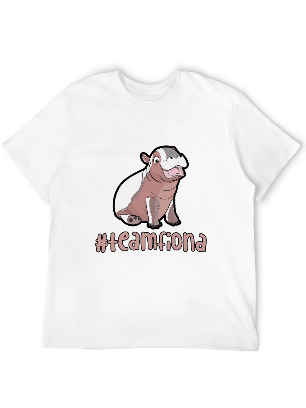 Team Fiona Hippo T-Shirt -  Unisex Black Tee