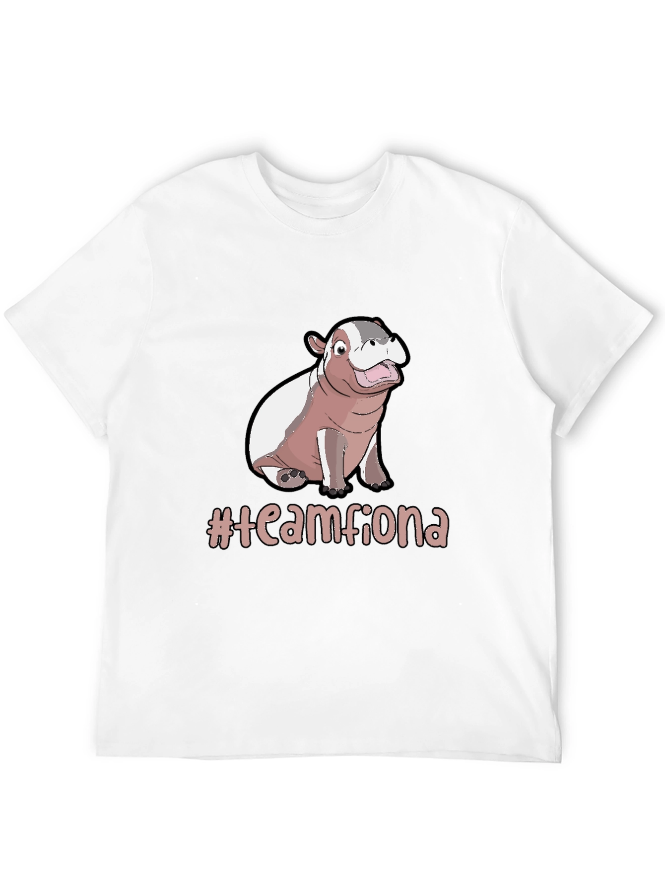 Team Fiona Hippo T-Shirt -  Unisex Black Tee