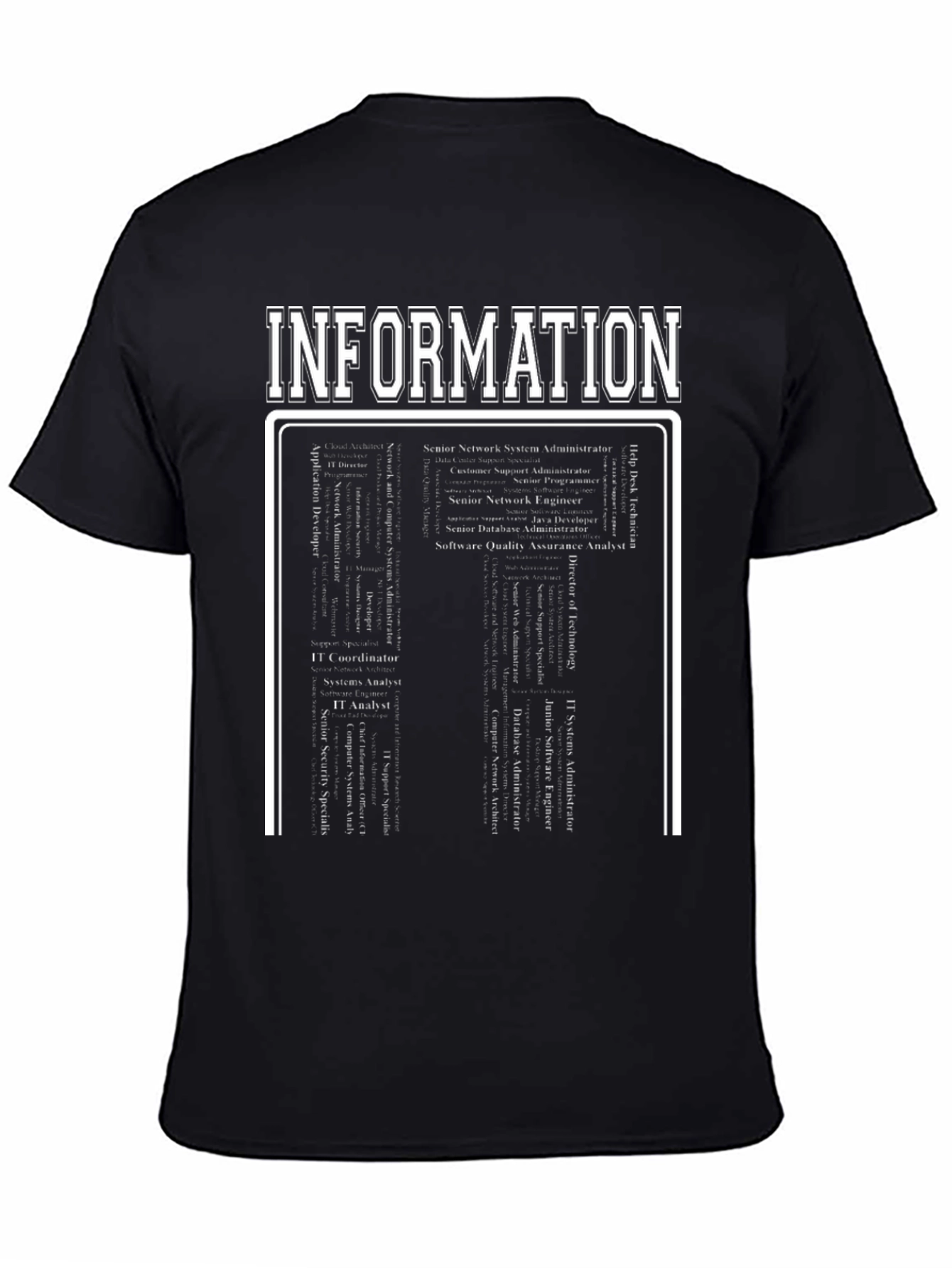 Information Technology Career List Graphic T-Shirt