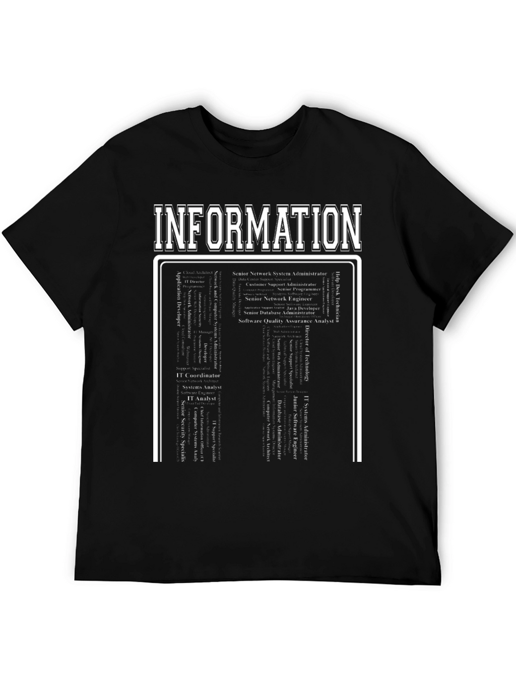 Information Technology Career List Graphic T-Shirt