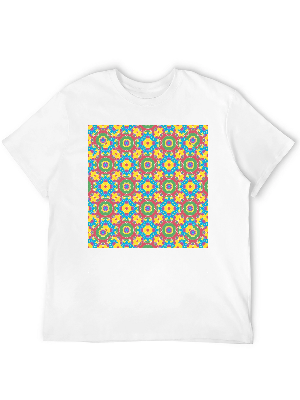 Bold Geometric Pattern Black T-Shirt