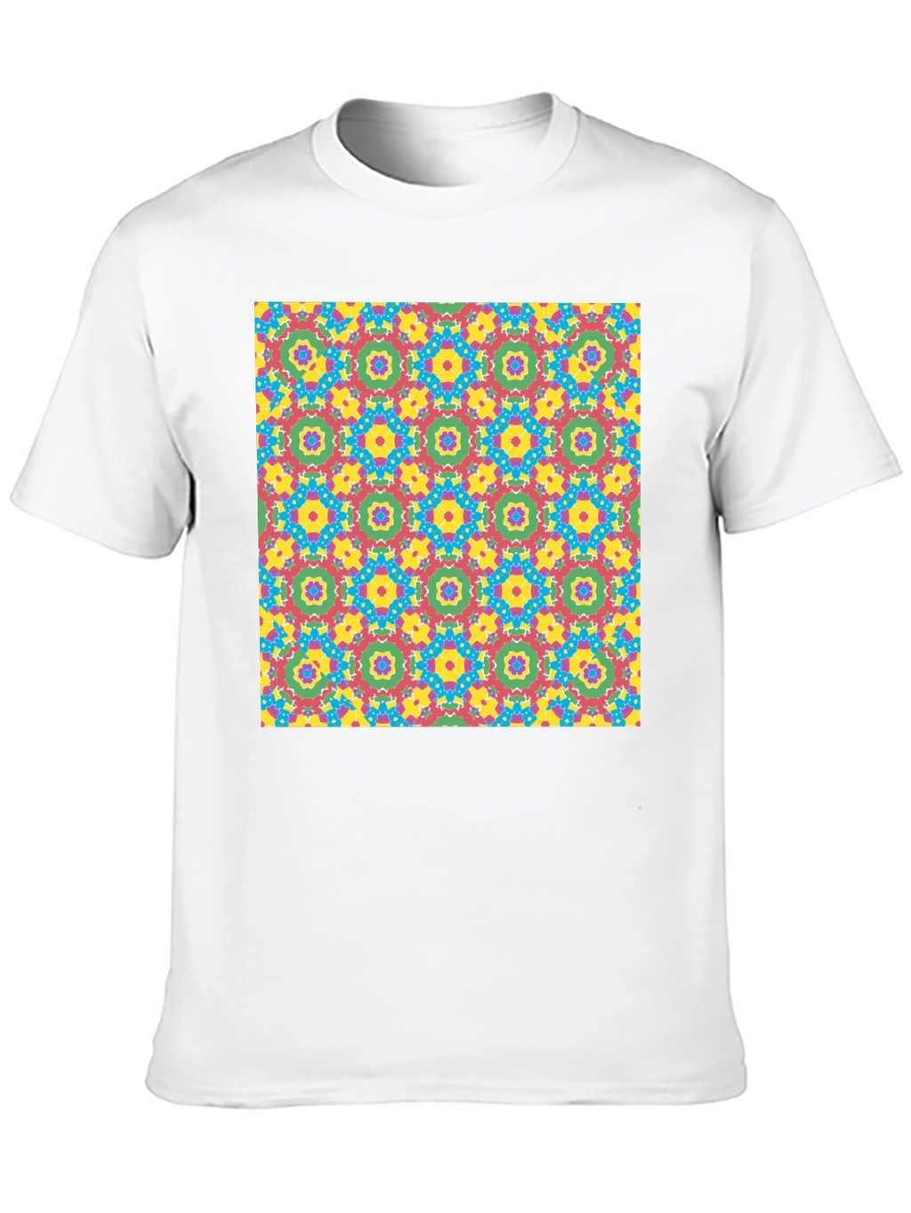 Bold Geometric Pattern Black T-Shirt
