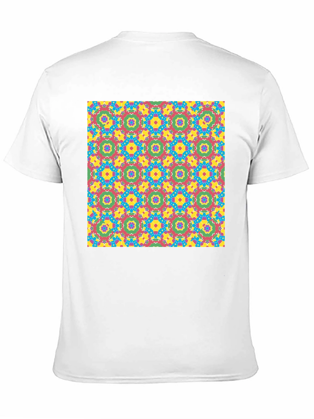 Bold Geometric Pattern Black T-Shirt