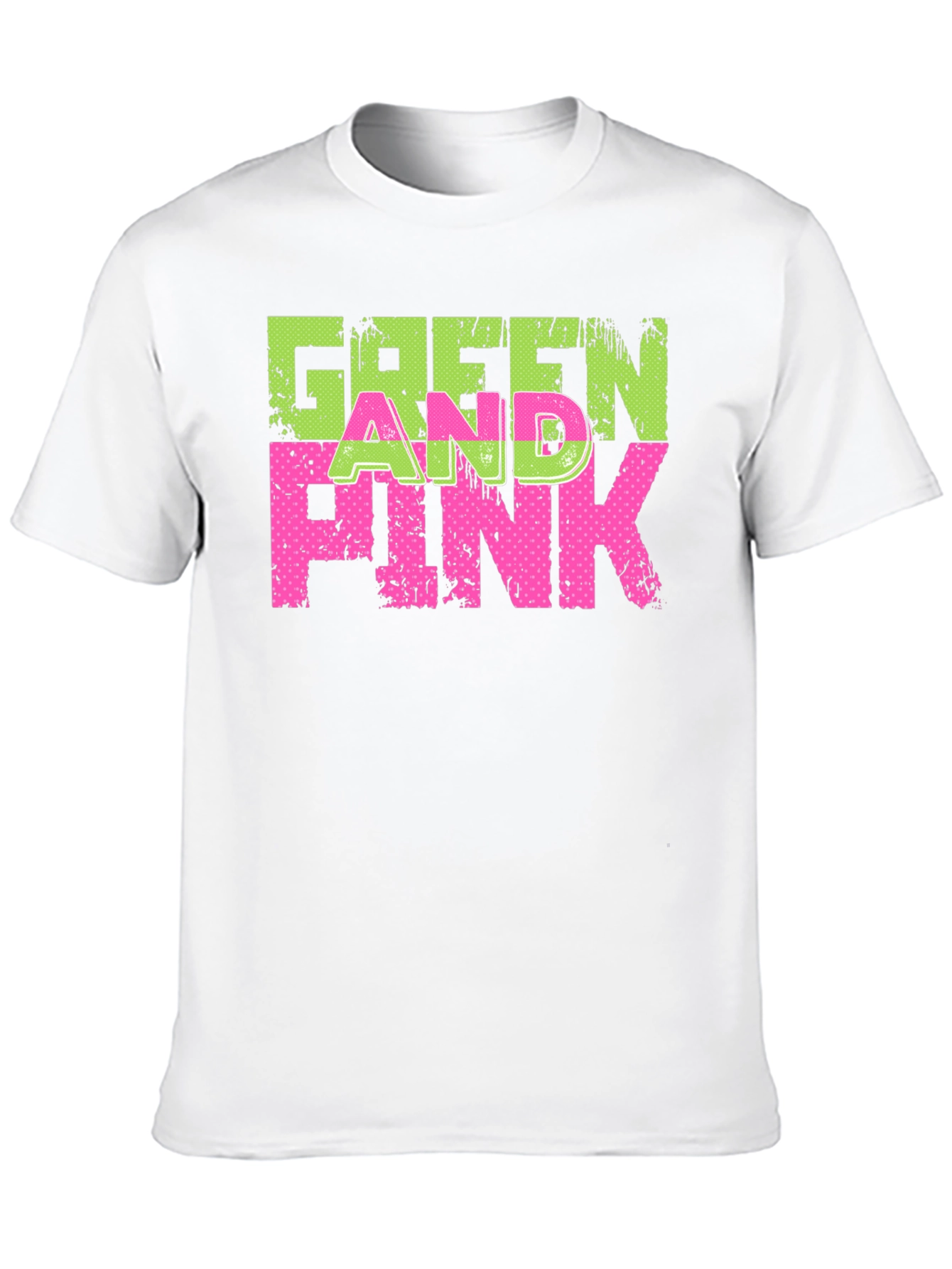 Green and Pink Graphic T-Shirt