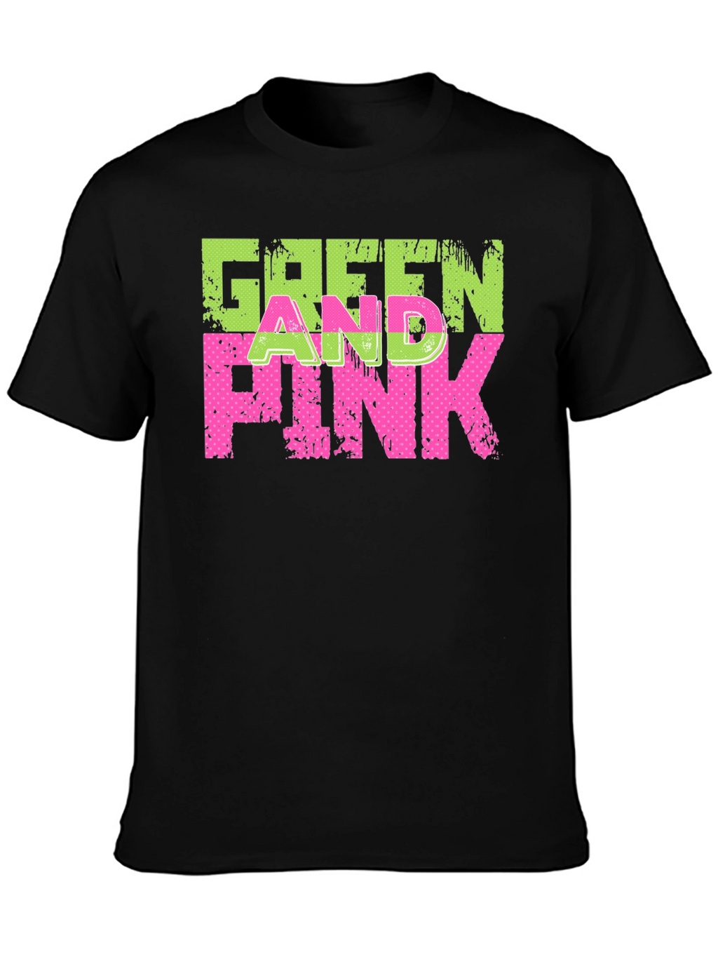 Green and Pink Graphic T-Shirt