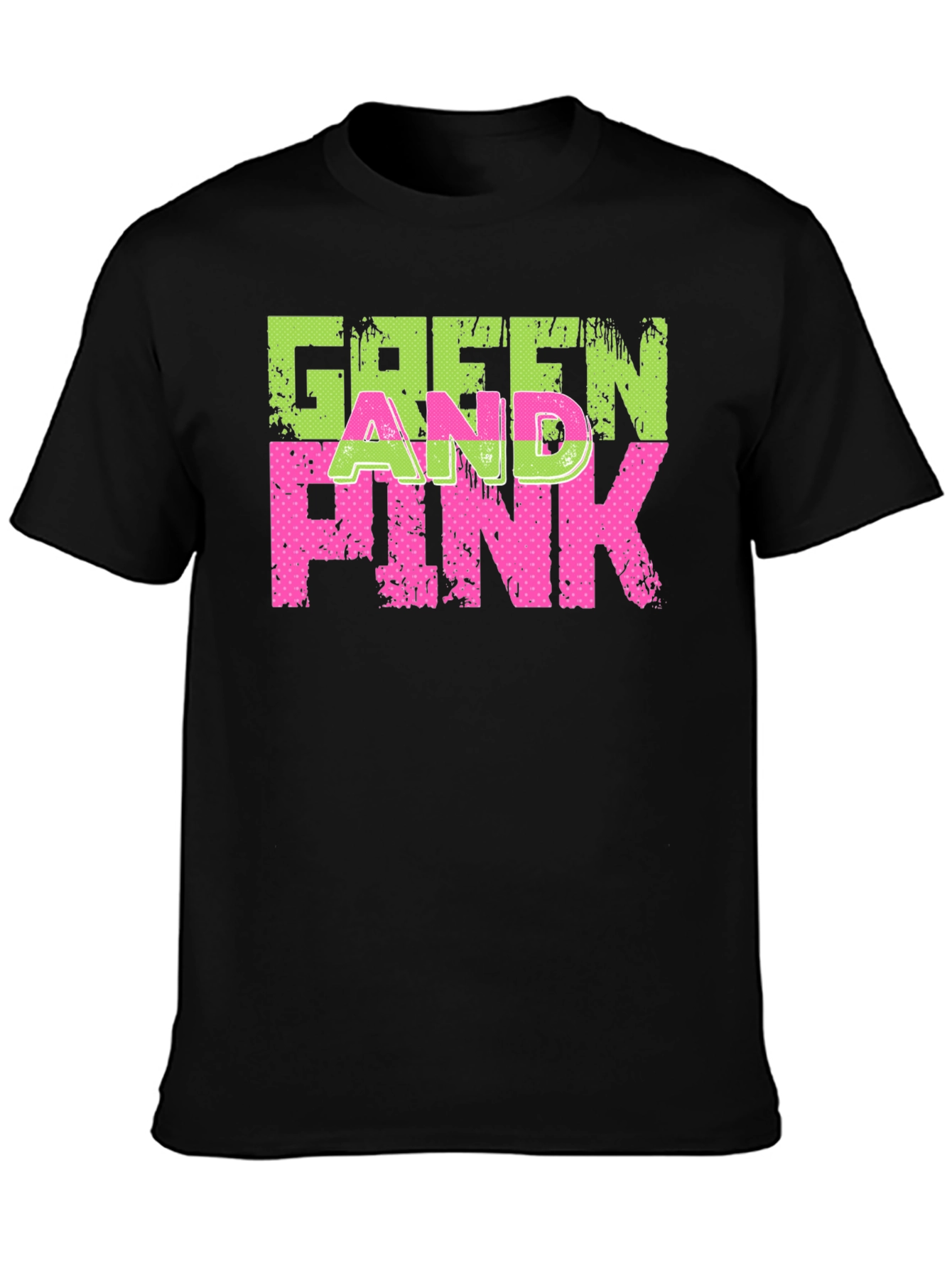 Green and Pink Graphic T-Shirt