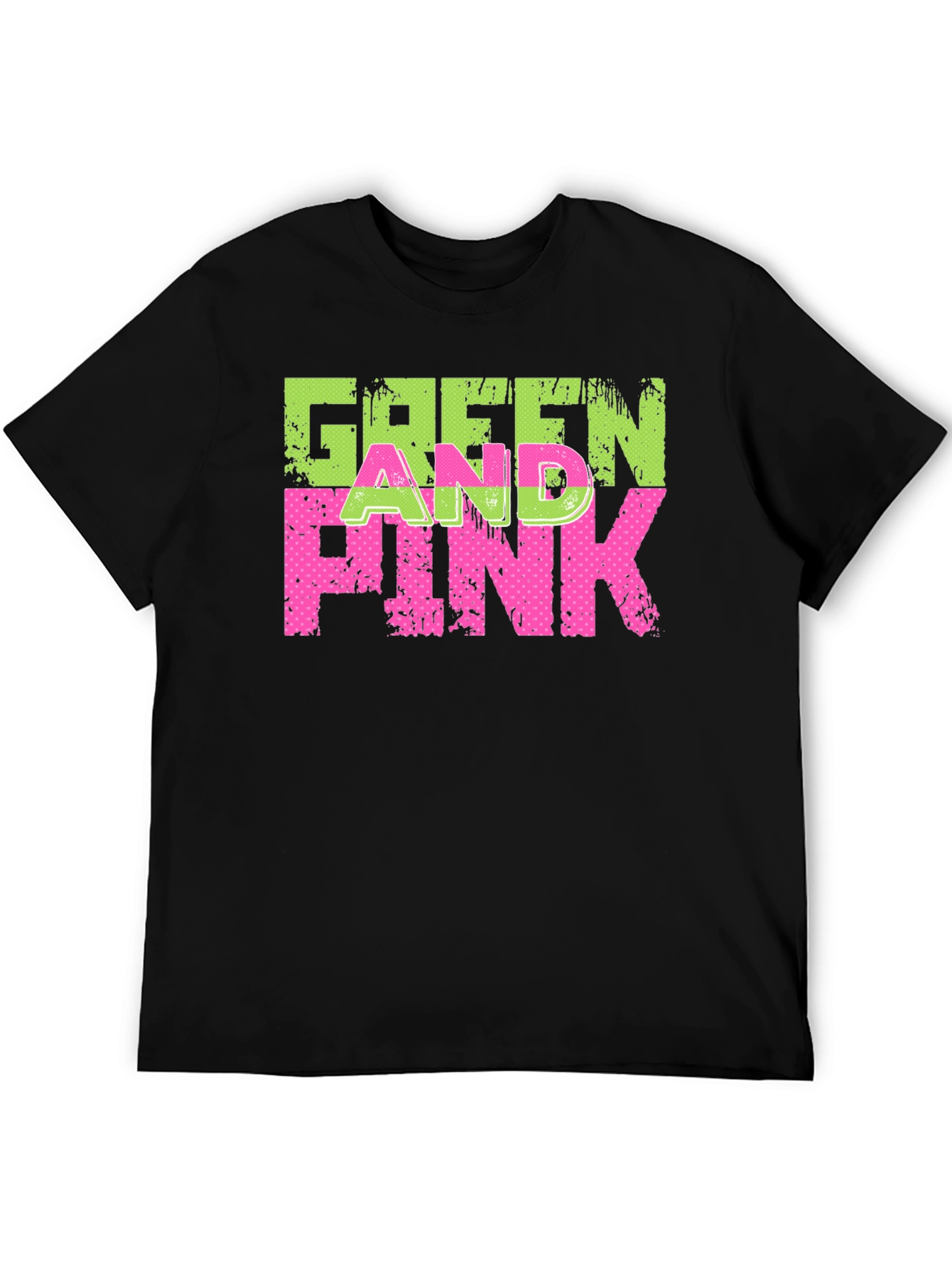 Green and Pink Graphic T-Shirt