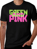 Green and Pink Graphic T-Shirt