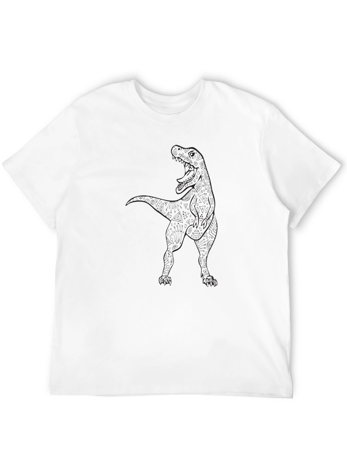 Dino Outline Graphic Tee - Black