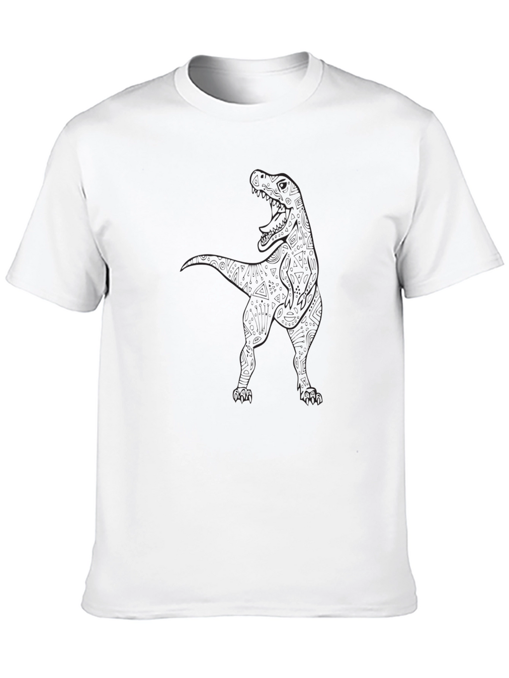 Dino Outline Graphic Tee - Black