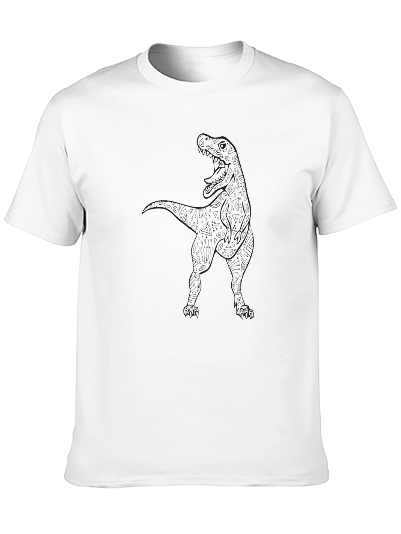 Dino Outline Graphic Tee - Black