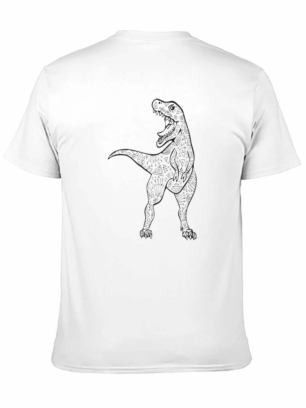 Dino Outline Graphic Tee - Black