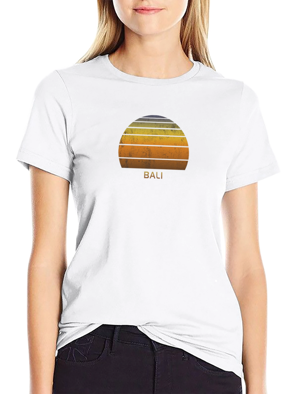 Bali Sunset Graphic Tee - Soft Cotton Black T-Shirt