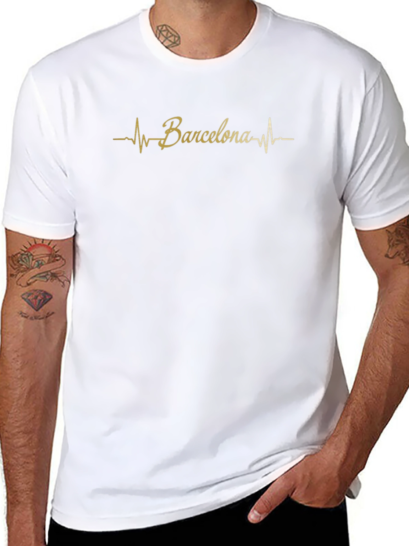 Barcelona Heartbeat T-Shirt - Stylish City Pride Tee