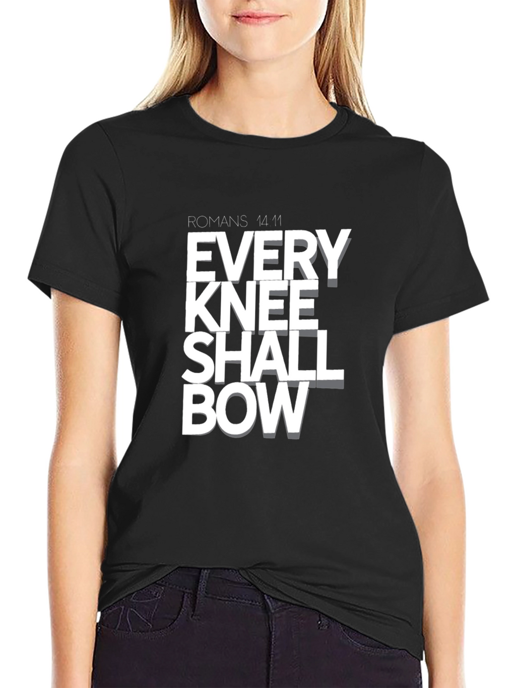 Every Knee Shall Bow T-Shirt - Religious Graphic Tee