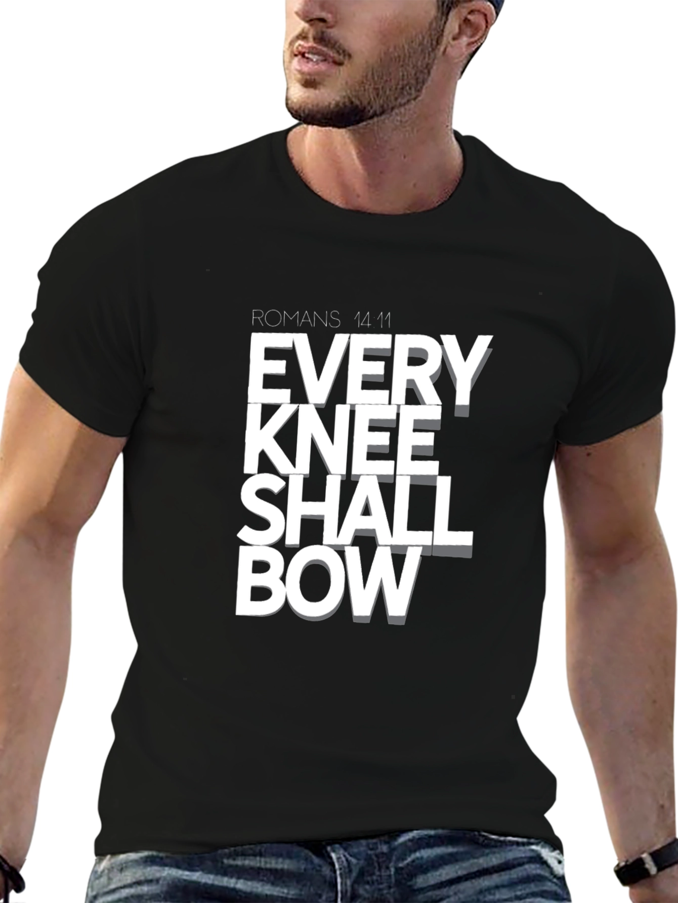 Every Knee Shall Bow T-Shirt - Religious Graphic Tee