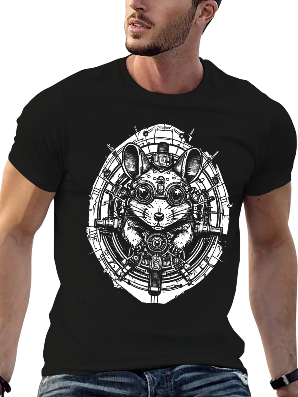 Steampunk Mouse Graphic T-Shirt