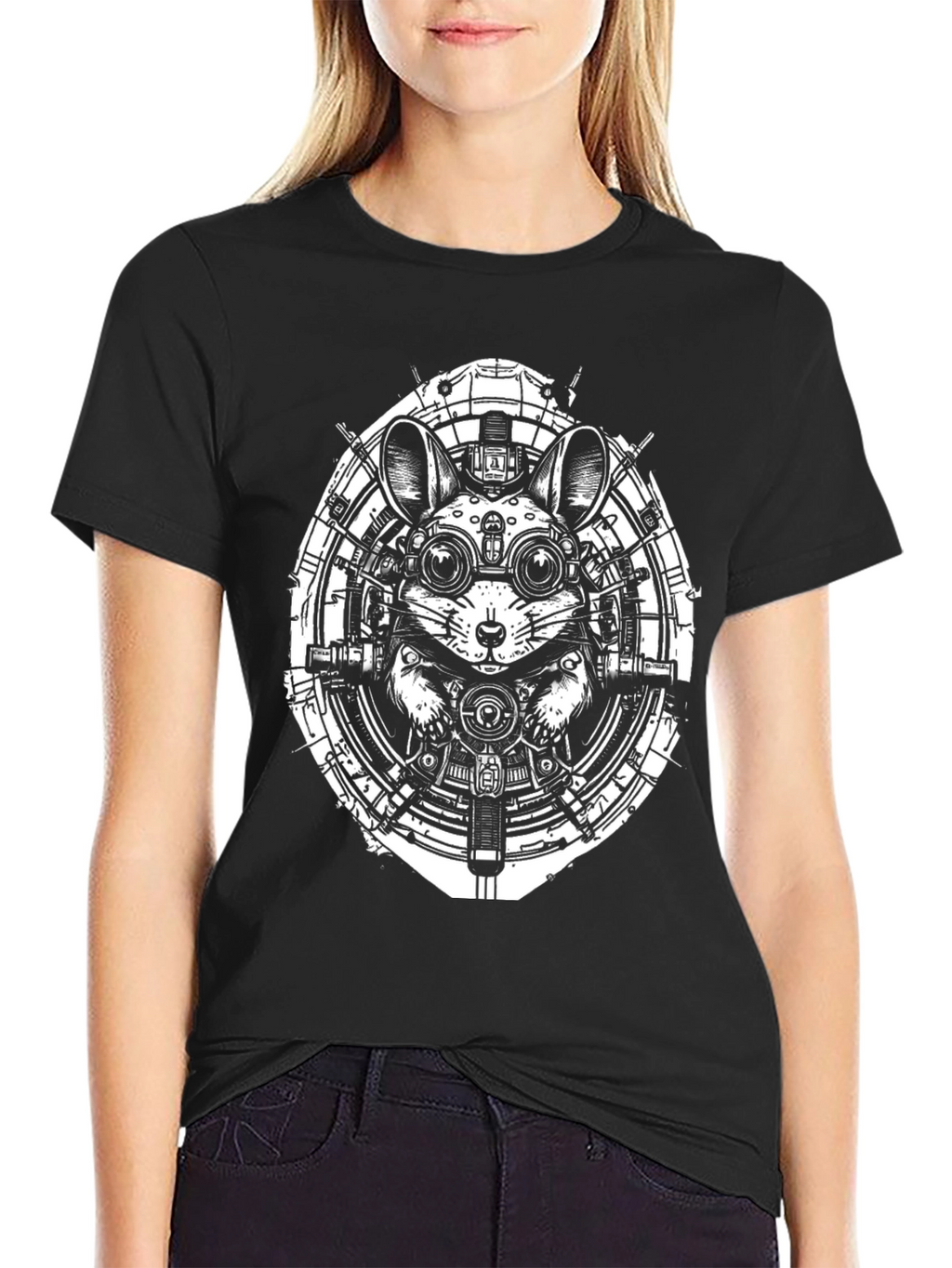Steampunk Mouse Graphic T-Shirt