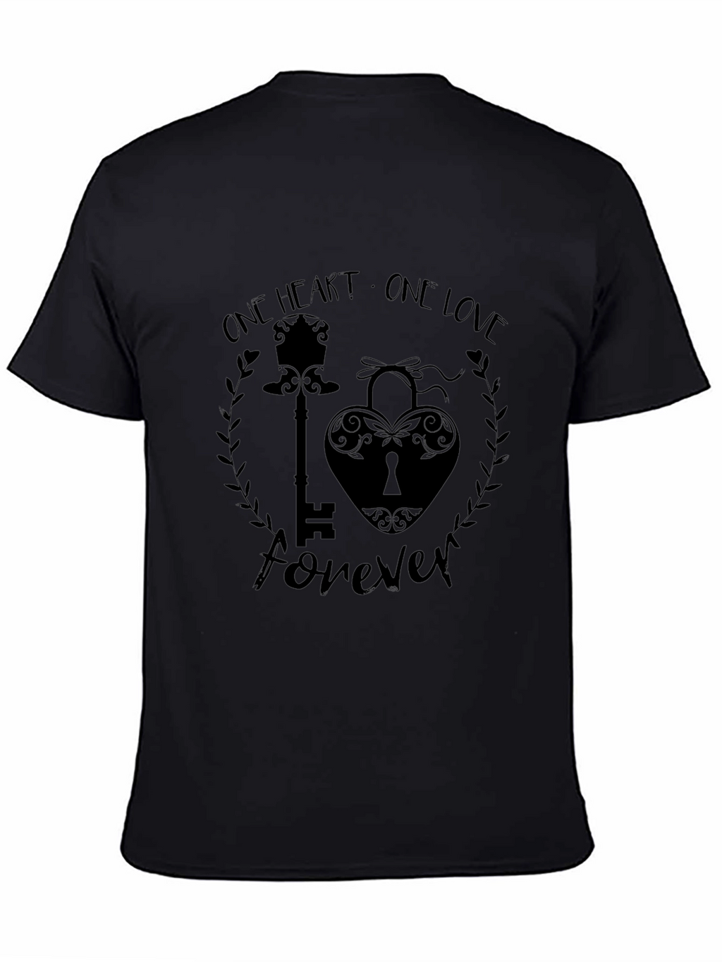 One Heart One Love Forever Black T-Shirt