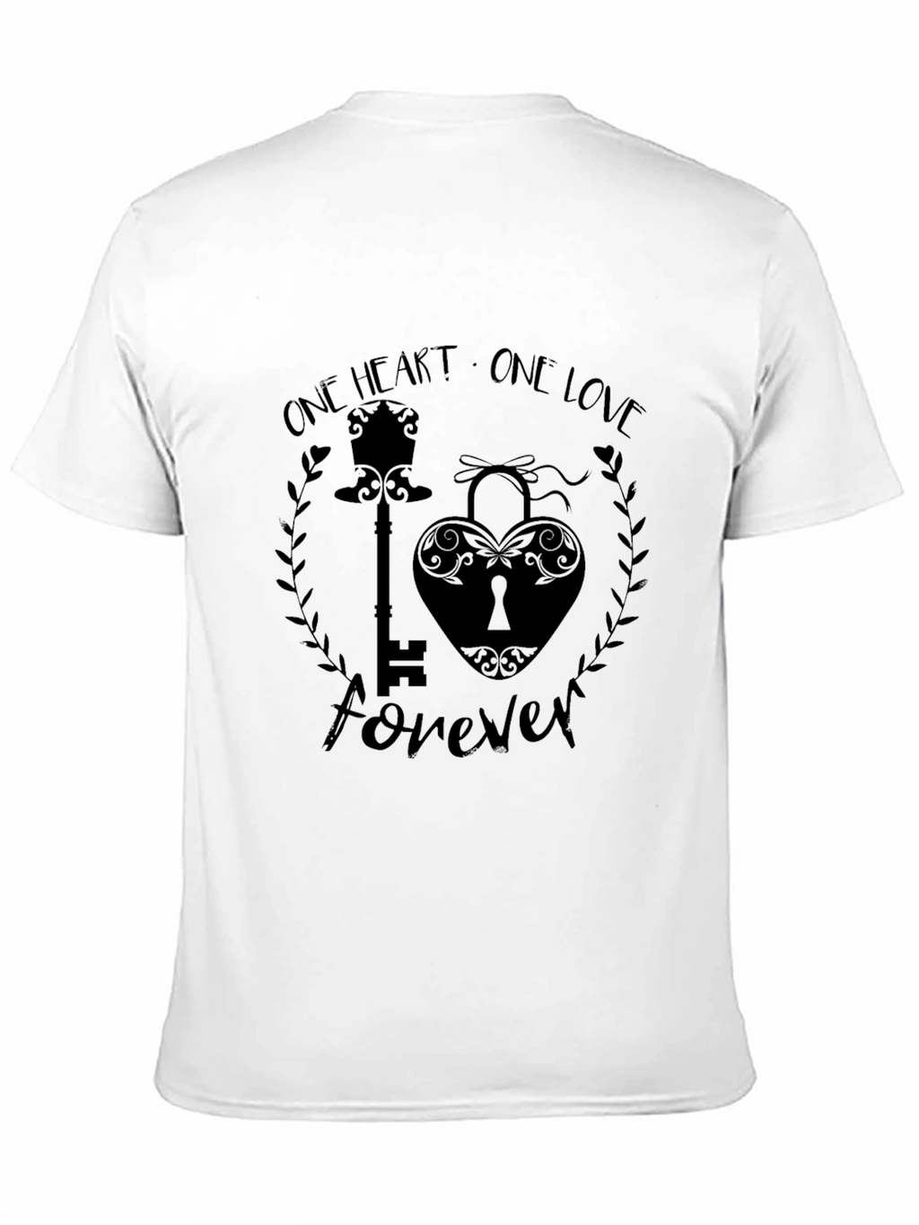 One Heart One Love Forever Black T-Shirt