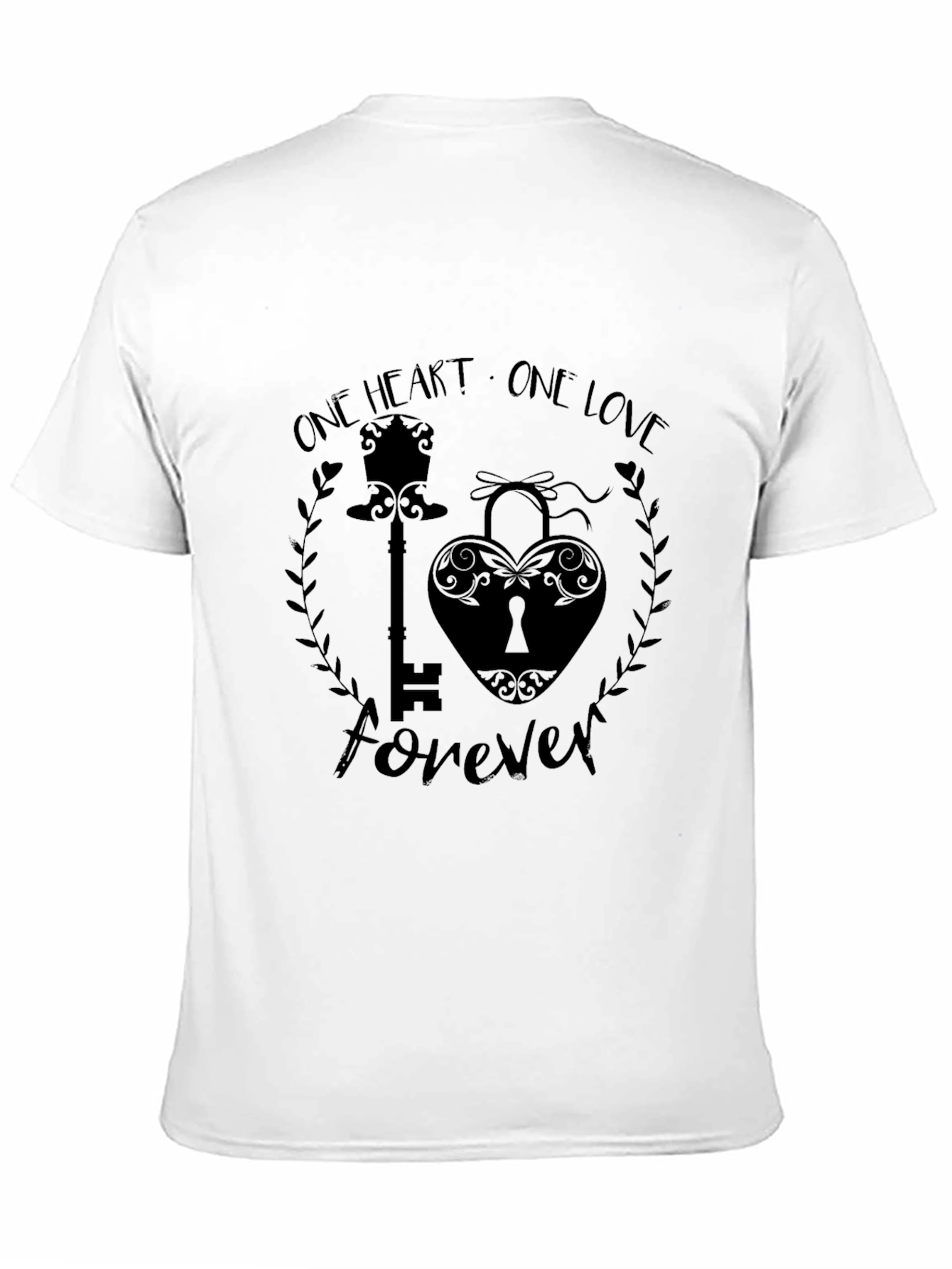 One Heart One Love Forever Black T-Shirt