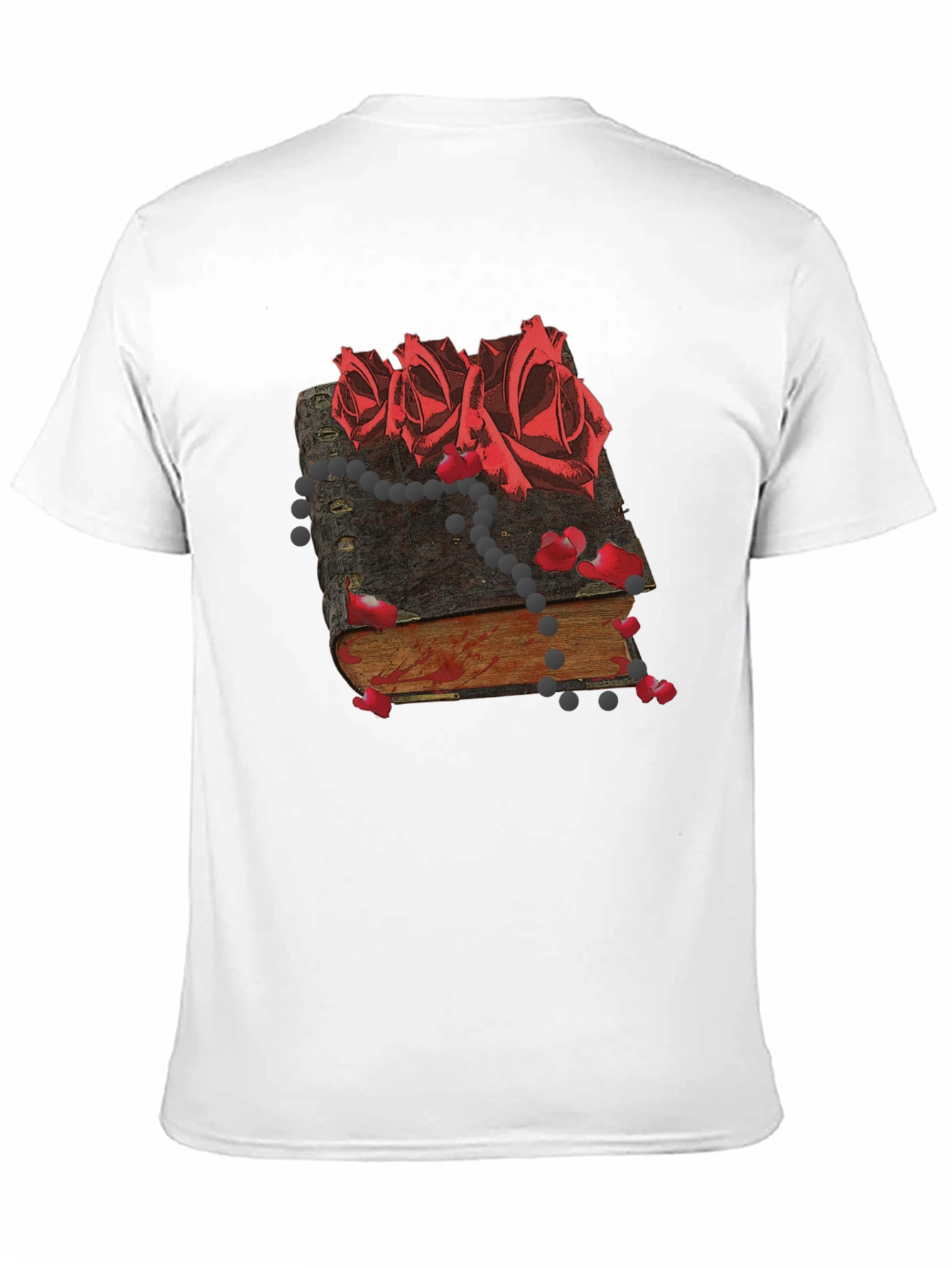 Dark Roses Book Tee - Gothic Style T-Shirt