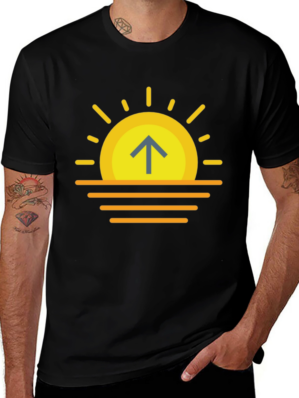 Sunrise Arrow T-Shirt - Modern Graphic Tee