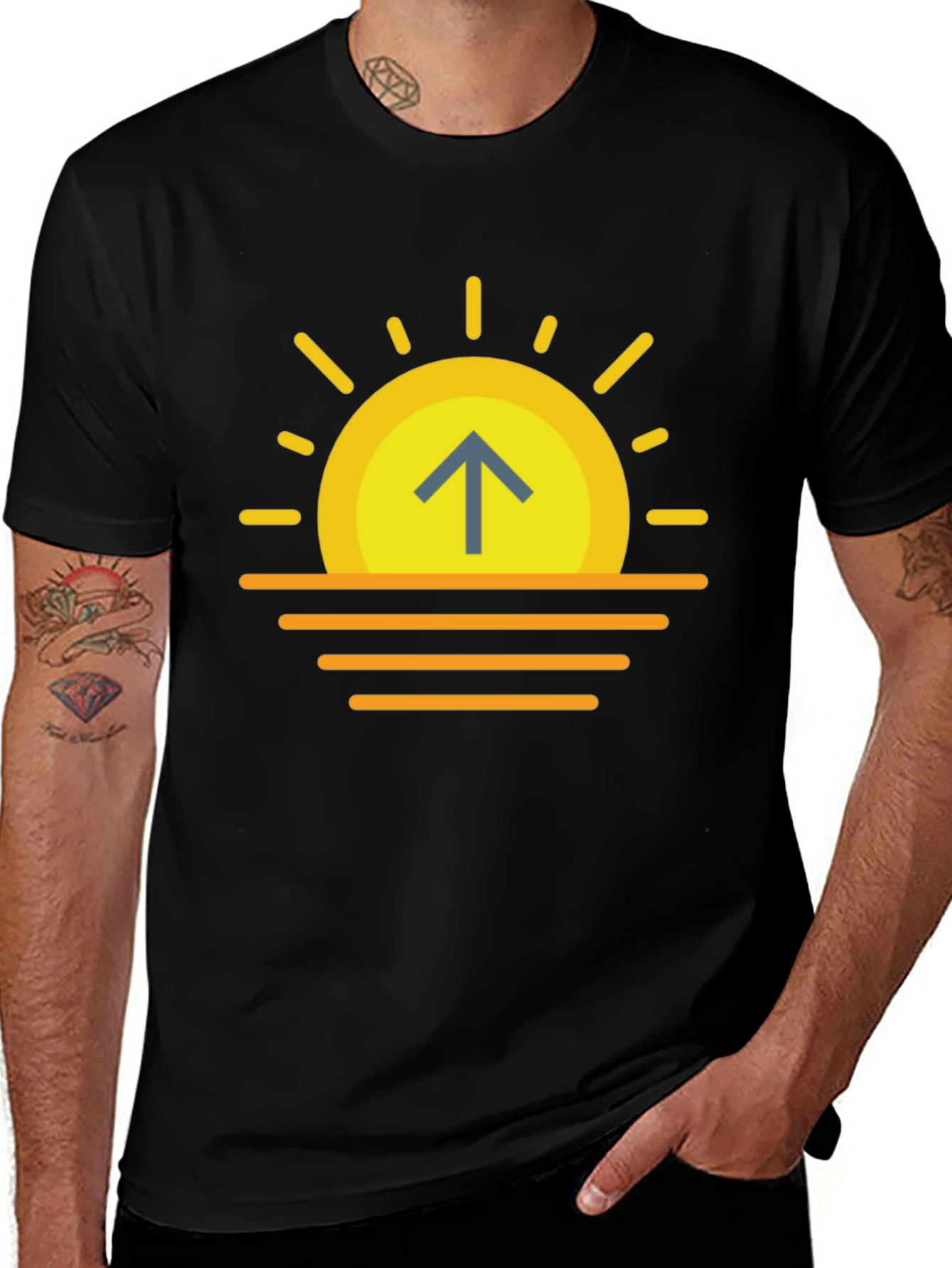 Sunrise Arrow T-Shirt - Modern Graphic Tee