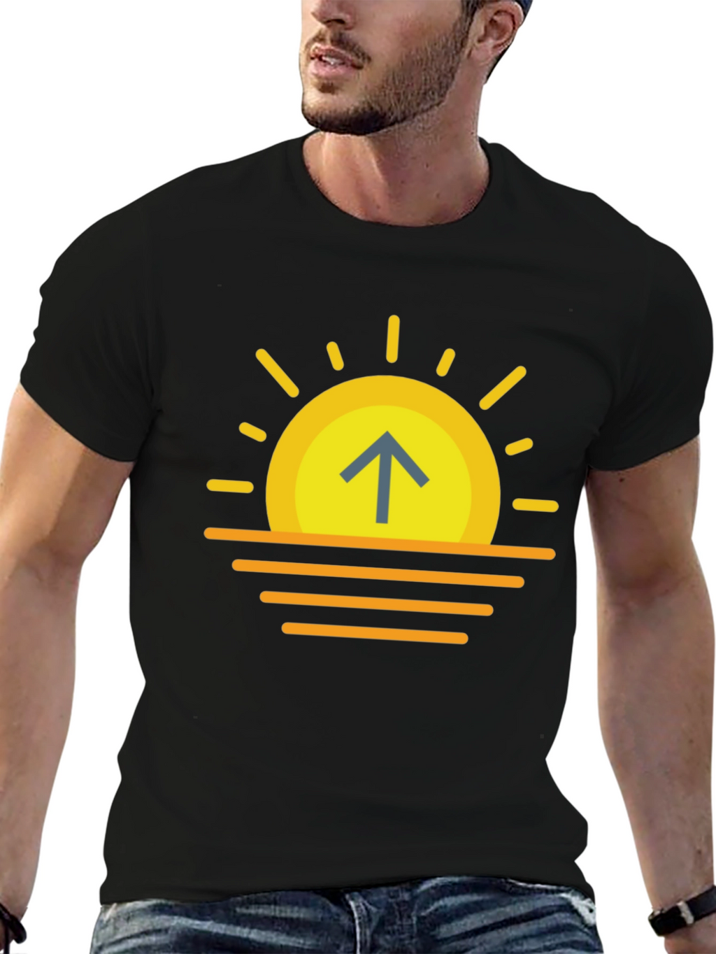 Sunrise Arrow T-Shirt - Modern Graphic Tee