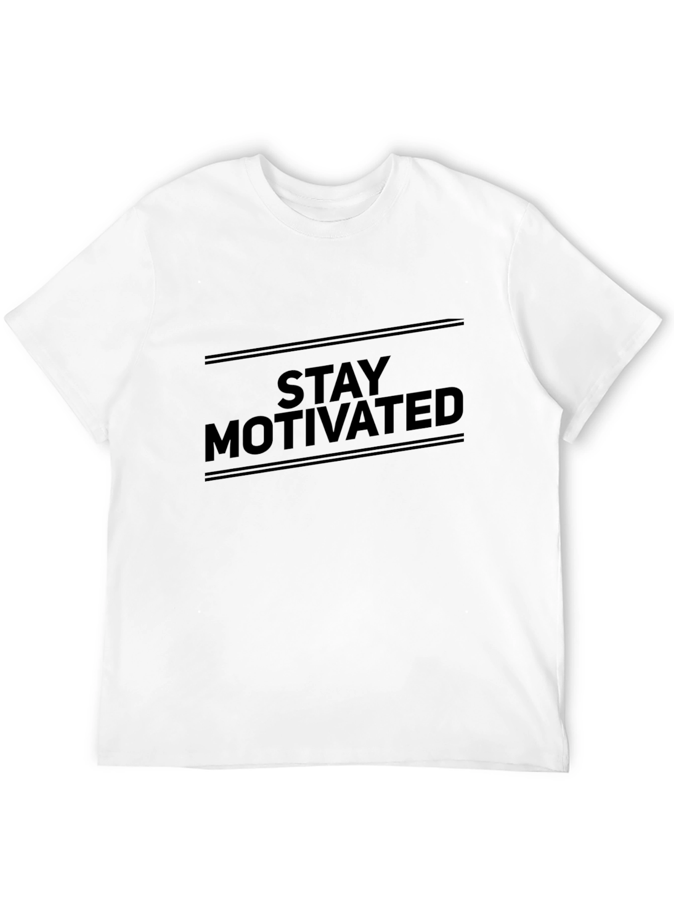 Stay Motivated Black Graphic T-Shirt