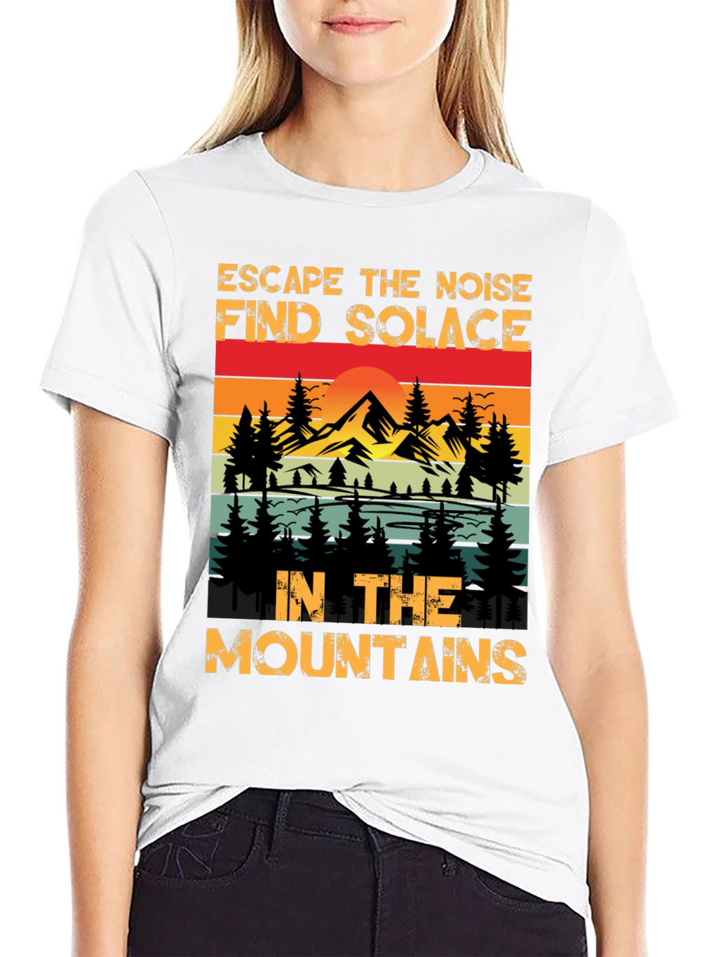 Escape the Noise Mountain Graphic Tee