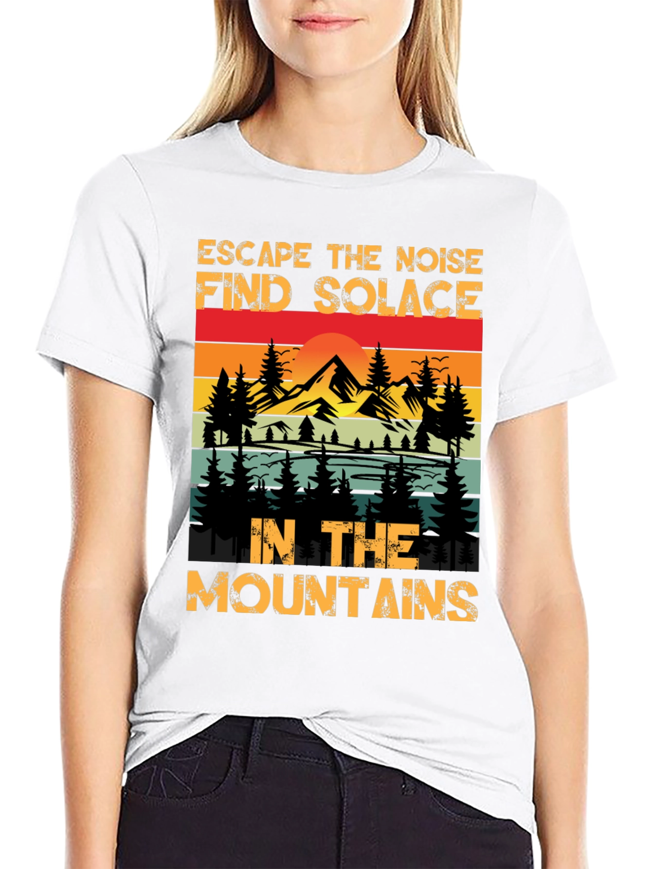 Escape the Noise Mountain Graphic Tee