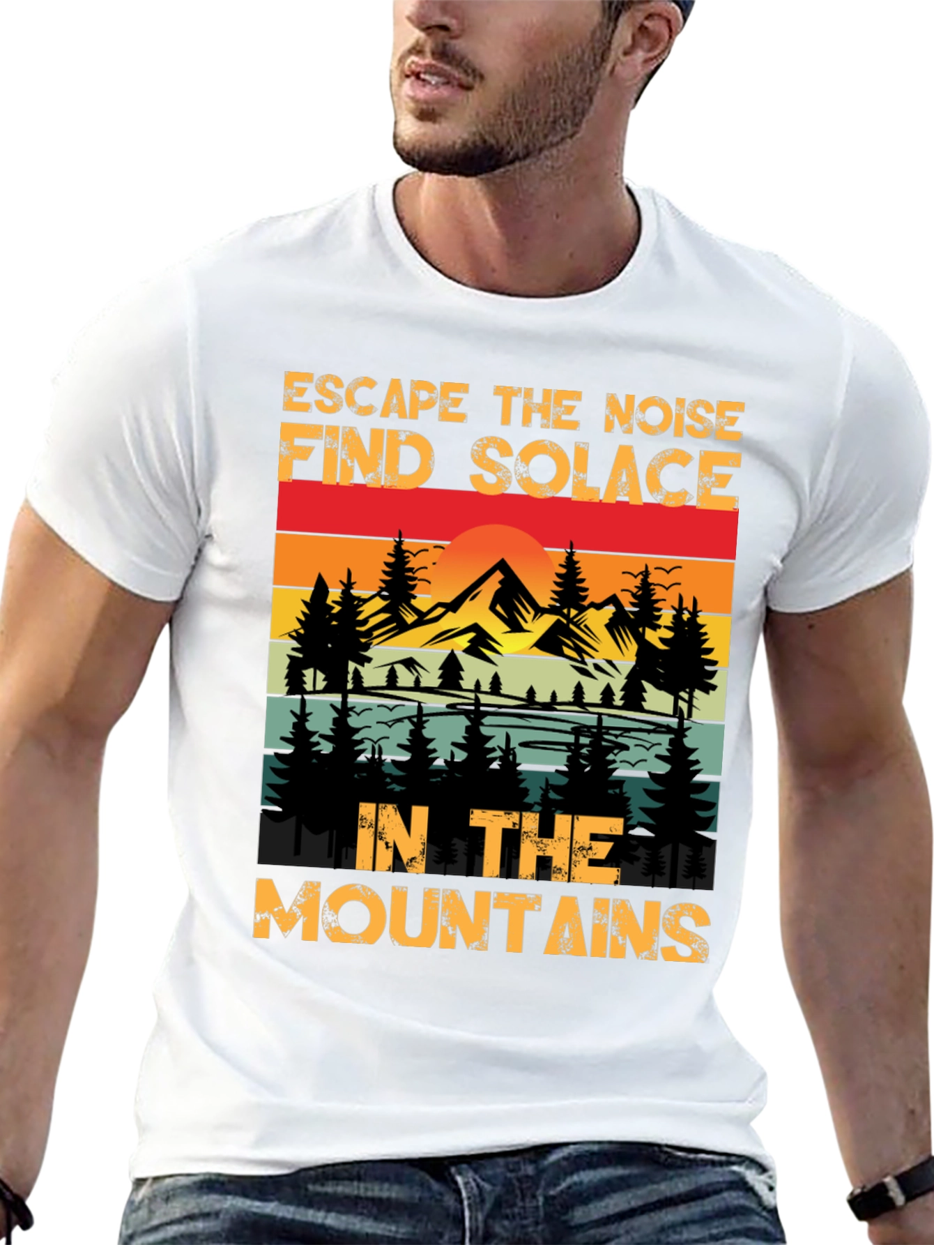 Escape the Noise Mountain Graphic Tee