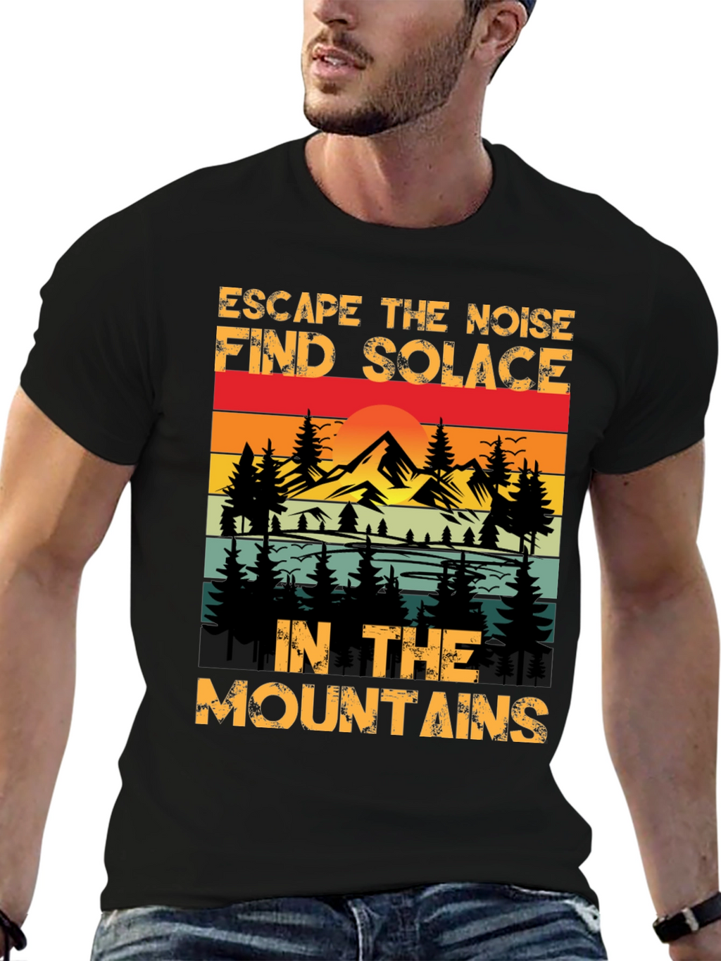 Escape the Noise Mountain Graphic Tee