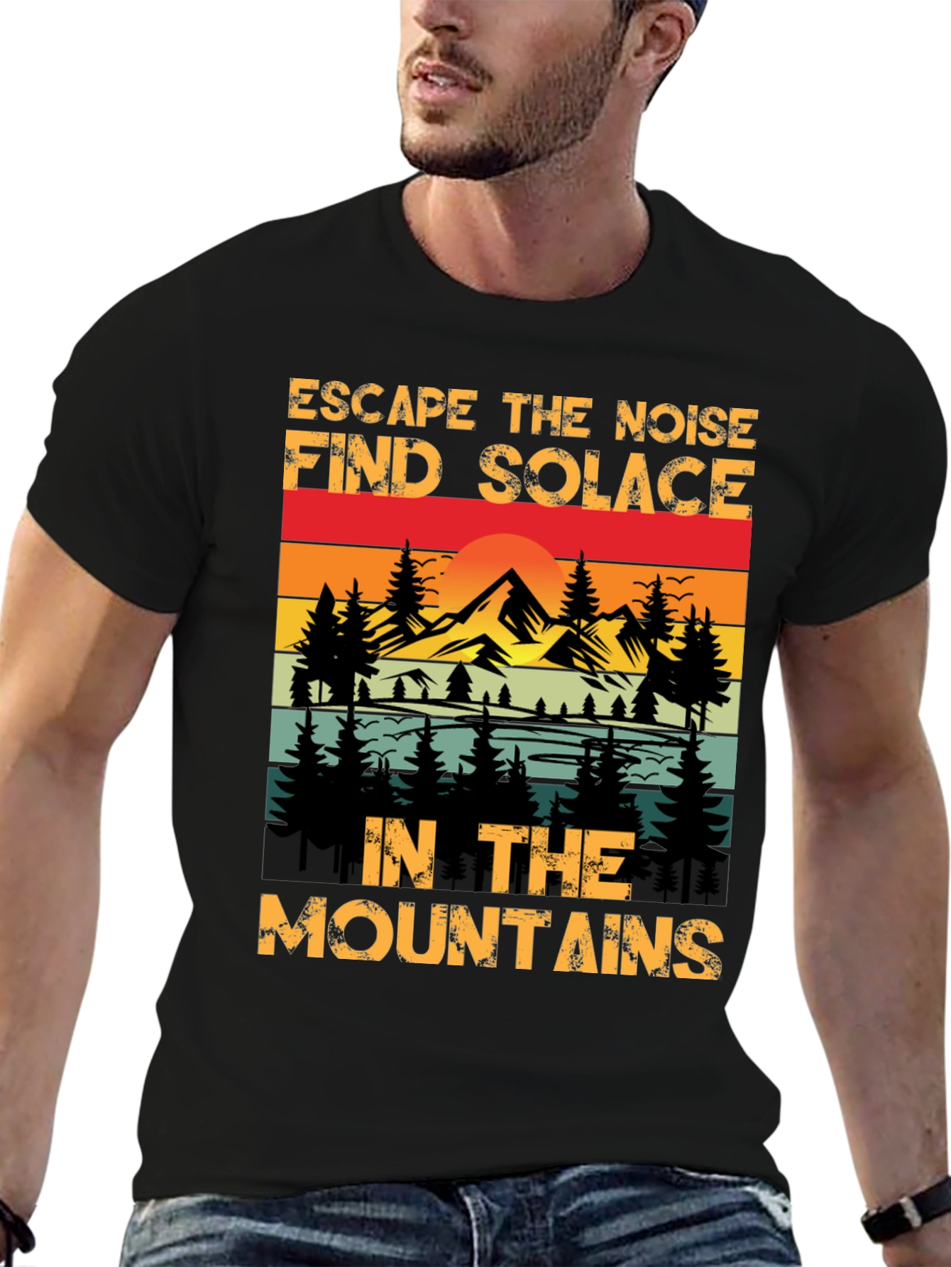 Escape the Noise Mountain Graphic Tee