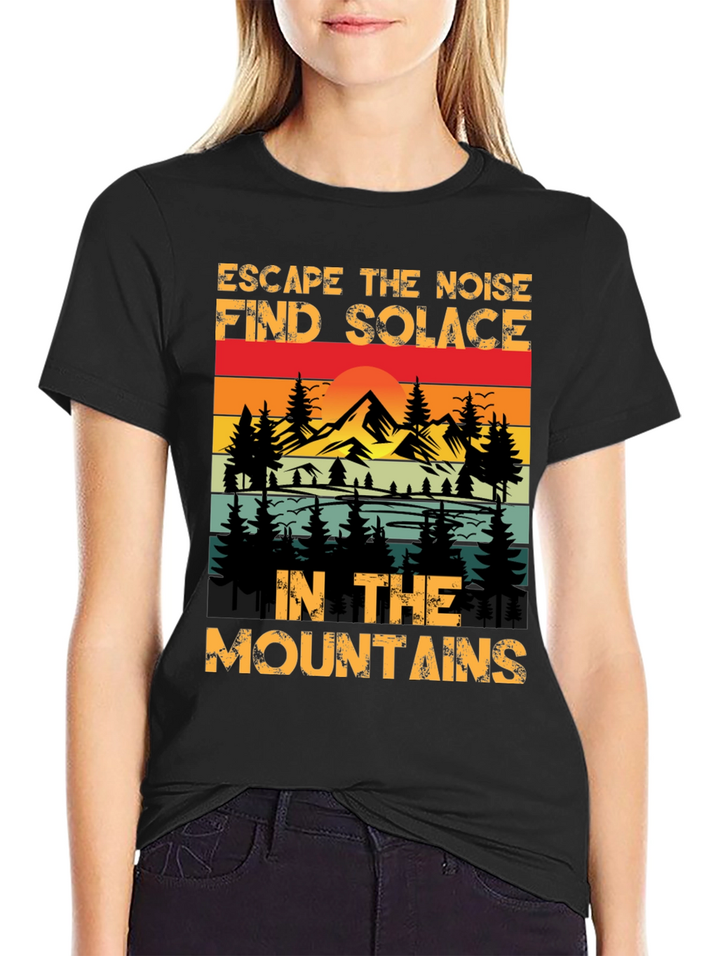 Escape the Noise Mountain Graphic Tee