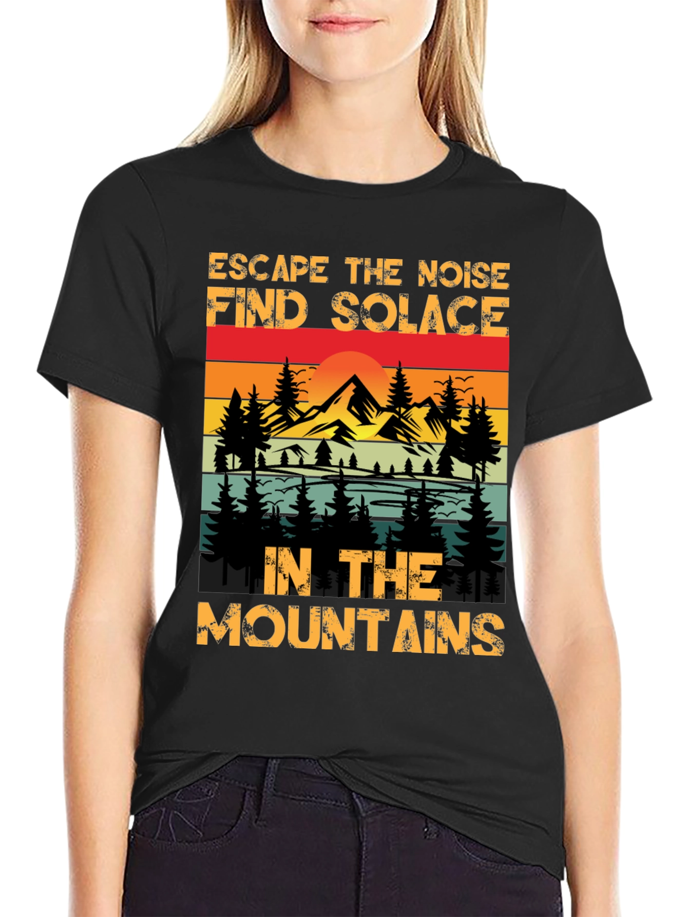 Escape the Noise Mountain Graphic Tee