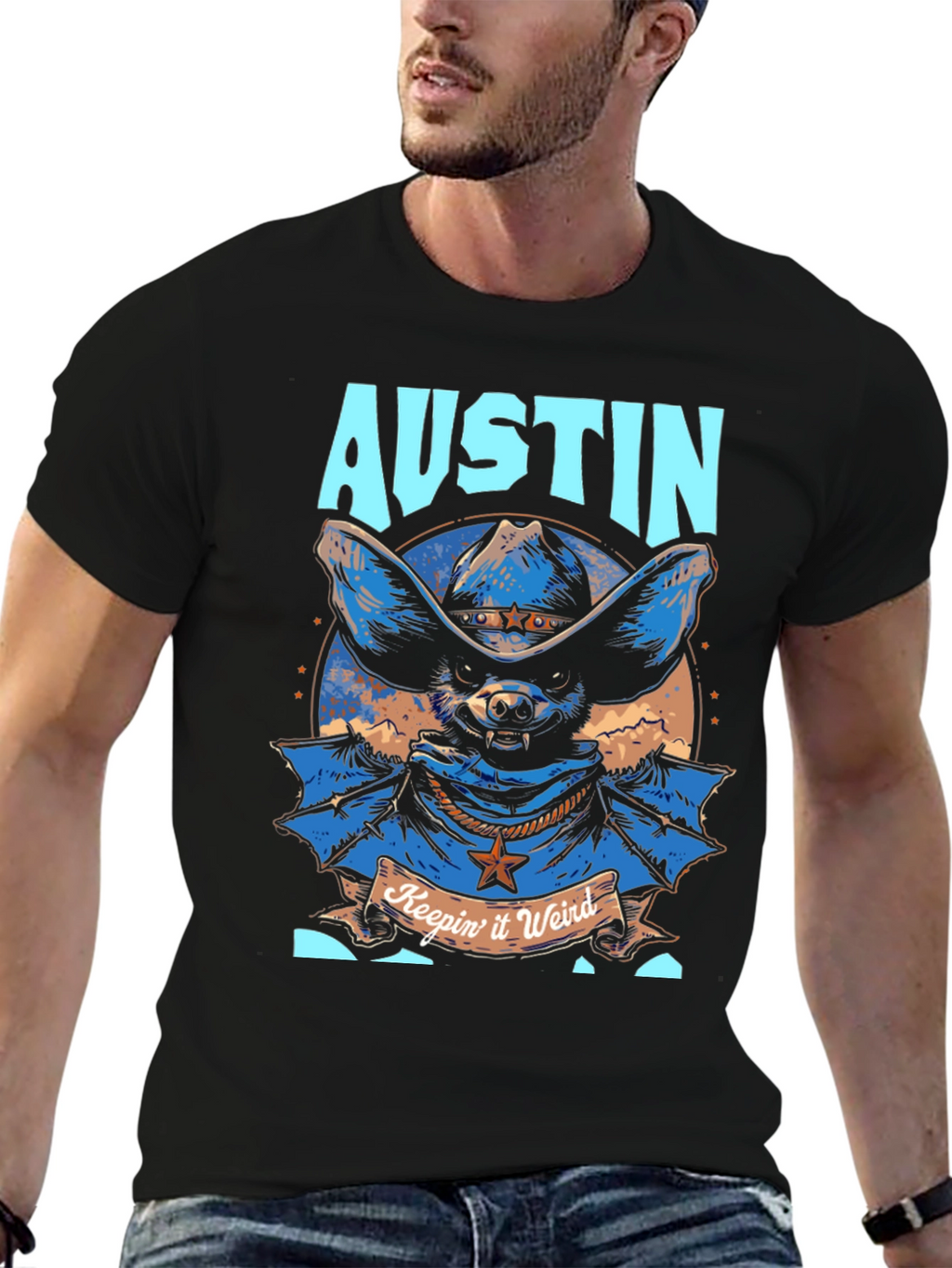 Austin Keepin it Weird Bat Graphic Tee