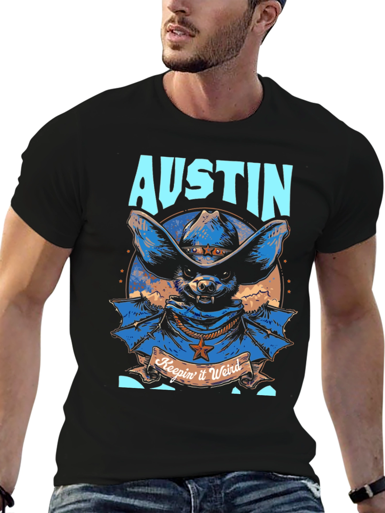 Austin Keepin it Weird Bat Graphic Tee